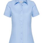 Camisa entallada manga corta Coolmax® mujer