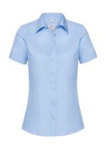 Camisa entallada manga corta Coolmax® mujer