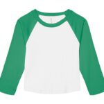 Camiseta 3/4 raglán mujer Micro Rib