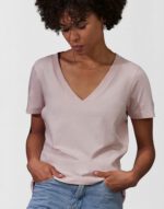 Camiseta con Cuello en V de Mujer #E150