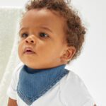 Babero orgánico Denim Rocks bebé