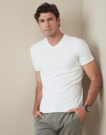 Stretch-T V-neck for men
