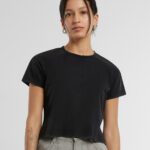 Camiseta Cropped Vintage de Mujer