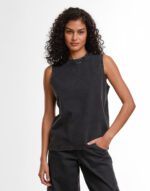Camiseta sin mangas con lavado vintage para mujer
