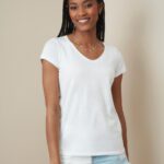 Camiseta Megan cuello V mujer