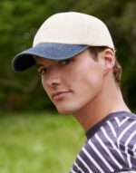 Gorra low profile vintage con visera en contraste