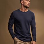 Camiseta orgánica manga larga Interlock hombre