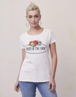Camiseta Vintage mujer logo grande impreso