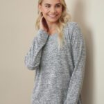 Sudadera de punto manga larga mujer