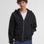 Sudadera con capucha y cremallera de tacto suave