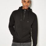 Sudadera con Capucha corte regular 1/4 cremallera