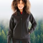 Softshell reciclado de 3 capas con capucha mujer