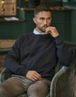 Sudadera cuello redondo acanalado Interlock