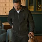 Sudadera acanalada cremallera Interlock