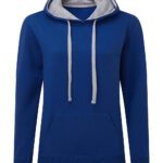 Sudadera con capucha en contraste mujer