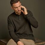 Polo orgánico de manga larga Luxury hombre