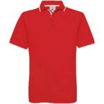 Polo piqué cuello rayado Safran Sport