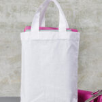 Bolsa algodón pequeña asa corta