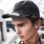 Gorra de perfil bajo aspecto desgastado