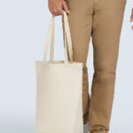 Bolsa algodón asa larga