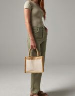 Bolsa pequeña de yute y algodón - Image 2