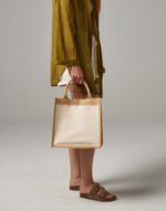 Bolsa mediana de yute y algodón - Imagen 2
