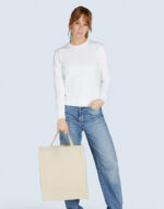 Bolsa reciclada algodón/poliéster asa corta - Image 3