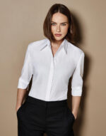 Camisa manga 3/4 mujer entallada - Imagen 2