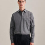 Camisa Kent corte regular manga larga hombre