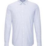 Camisa ajustada y abotonada en cuello Business