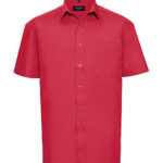 Camisa popelin manga corta hombre