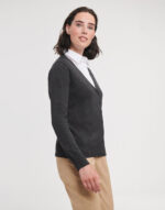 Chaqueta de punto cuello V mujer - Image 4