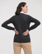 Chaqueta de punto cuello V mujer - Image 2