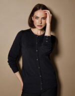 Chaqueta de punto cuello redondo mujer Classic Fit