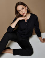 Chaqueta de punto cuello redondo mujer Classic Fit - Imagen 2