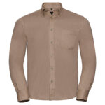 Camisa clásica sarga manga larga