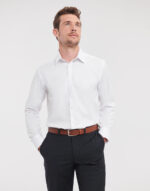 Camisa en espiguilla manga larga hombre