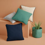 Funda de cojín con ribete de algodón Fairtrade