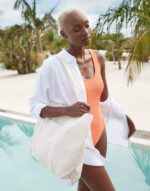 Bolsa de rayas de algodón orgánico - Image 2