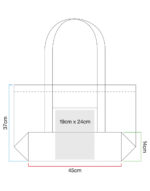 Bolsa de rayas de algodón orgánico - Image 7