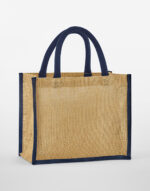 Bolsa tote Midi de yute almidonado natural - Image 6