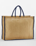 Bolsa shopper de yute natural almidonado Market - Imagen 7