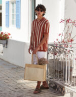 Bolsa yute almidonado bolsillo de algodón natural - Imagen 2