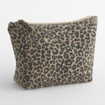 Bolsa accesorio lona estampado leopardo