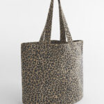 Bolso shopper lona estampado leopardo