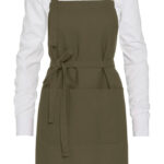 LISBOA - Delantal grueso con peto y bolsillo