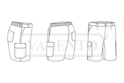 Bermuda de trabajo multibolsillos VALENTO DESERT - Imagen 2