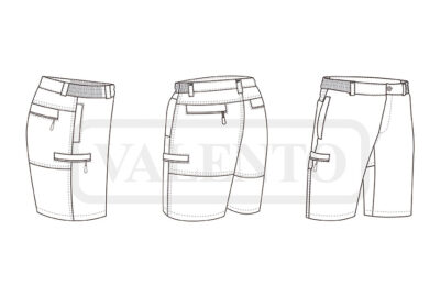 Bermuda trekking o uniformes de verano VALENTO QUEBEC - Imagen 2