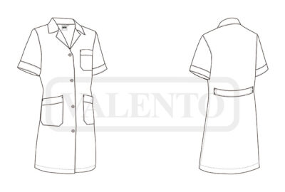 Bata de trabajo de rayas para mujer VALENTO ALANIS - Image 2