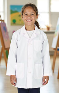 Bata infantil escolar manga larga VALENTO CHALK